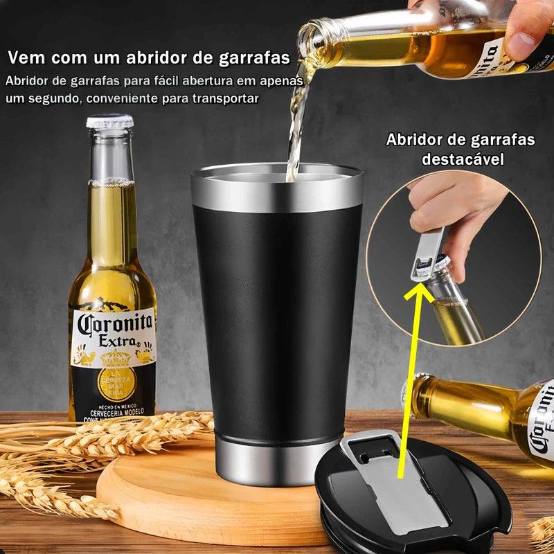 canecas térmicas de aço inoxidável com isolamento térmico 473ml