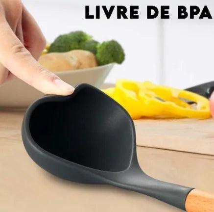 Kit de Colheres de Silicone para Cozinha – 12 Peças Antiferrugem e Livre de BPA, Ideal para Seu Jogo de Utensílios!