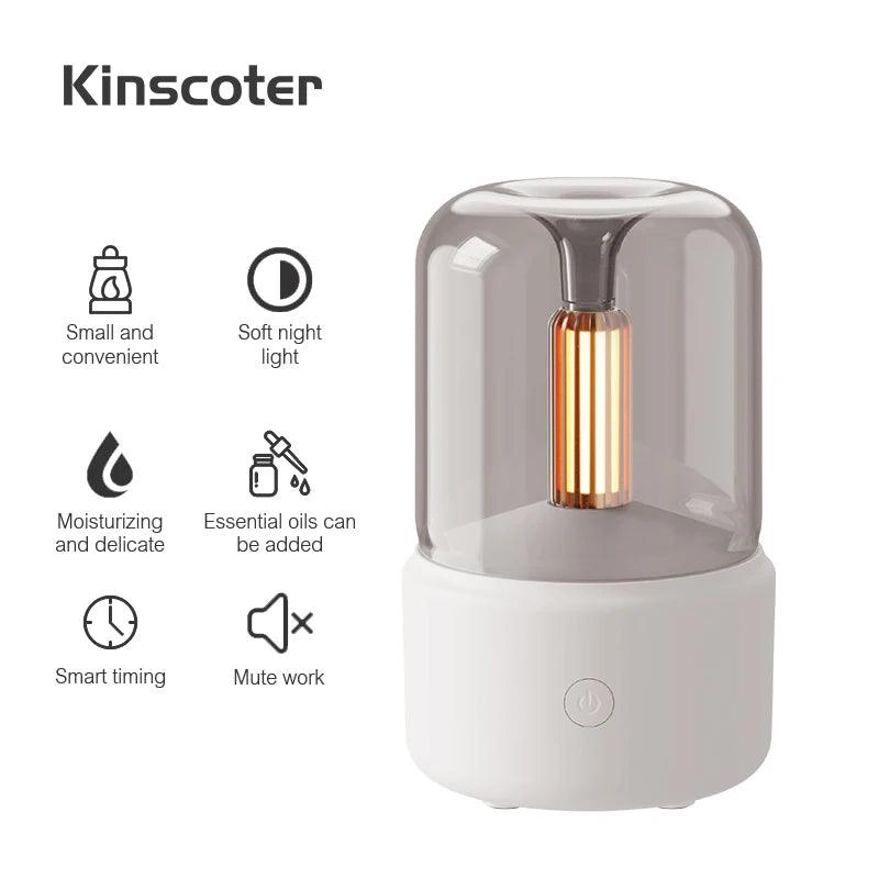 Difusor de Óleos Essenciais KINSCOTER - Aromaterapia e Umidificador USB para Quarto