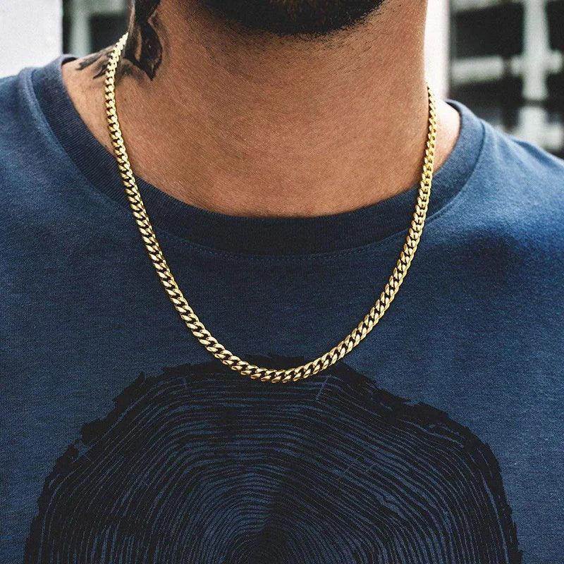 Corrente de Aço Inoxidável Cuban Link para Homens - Hip Hop, 3/5/7/9MM, Estilo Rapper