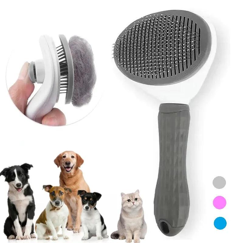 Escova Autolimpante para Remoção de Pelos – Ideal para Gatos e Cães!