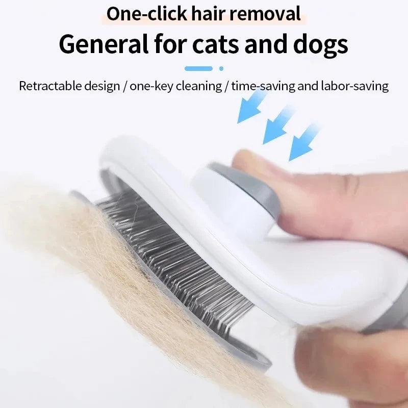 Escova Autolimpante para Remoção de Pelos – Ideal para Gatos e Cães!