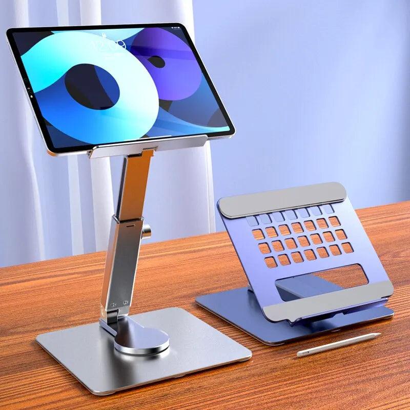 Suporte de Mesa para Tablet 360° Ajustável e Dobrável – Compatível com iPad, Xiaomi e Mais