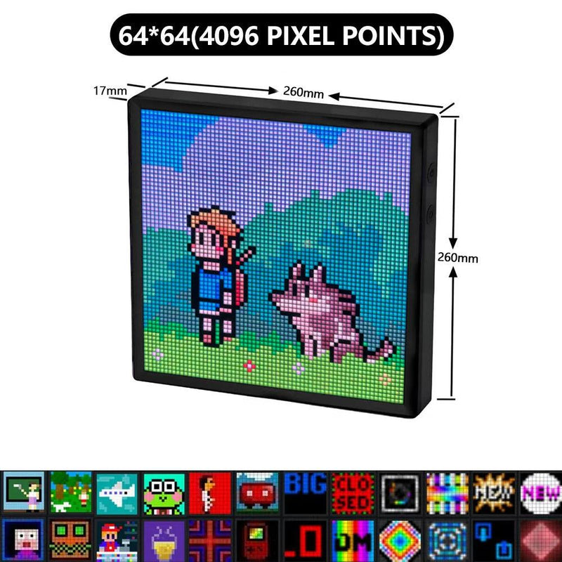 Painel LED Pixelado 64x64 RGB com Controle por App – Arte Digital Criativa e Programável!