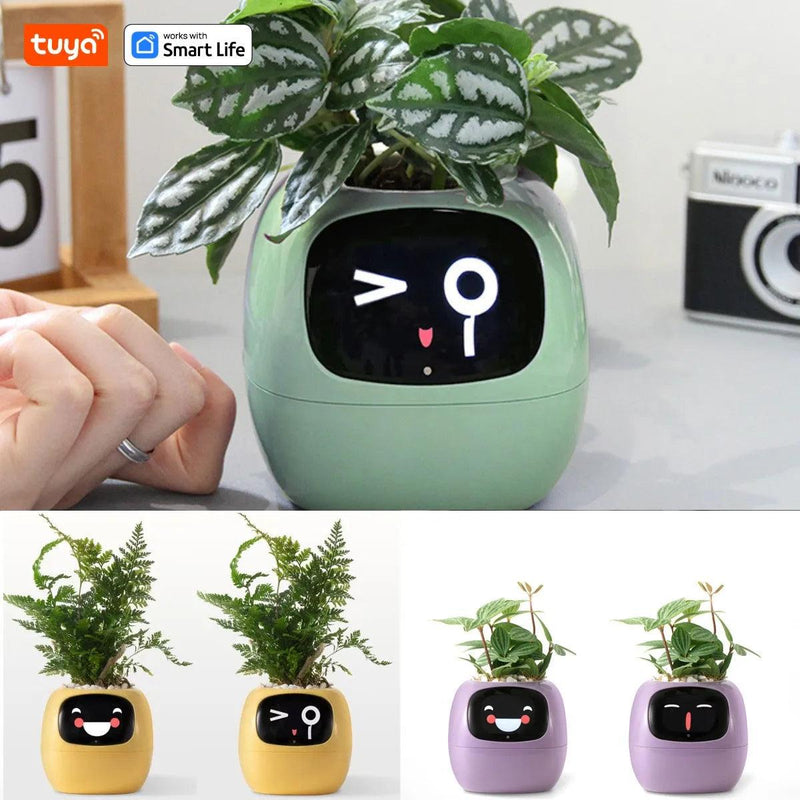 Tuya Ivy Smart Planter: Jardinagem Divertida e Inteligente com 49 Expressões e Sensores!